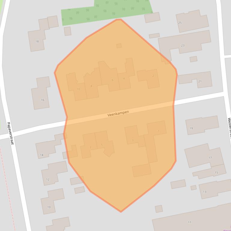 Kaart van postcodegebied 9481CC.