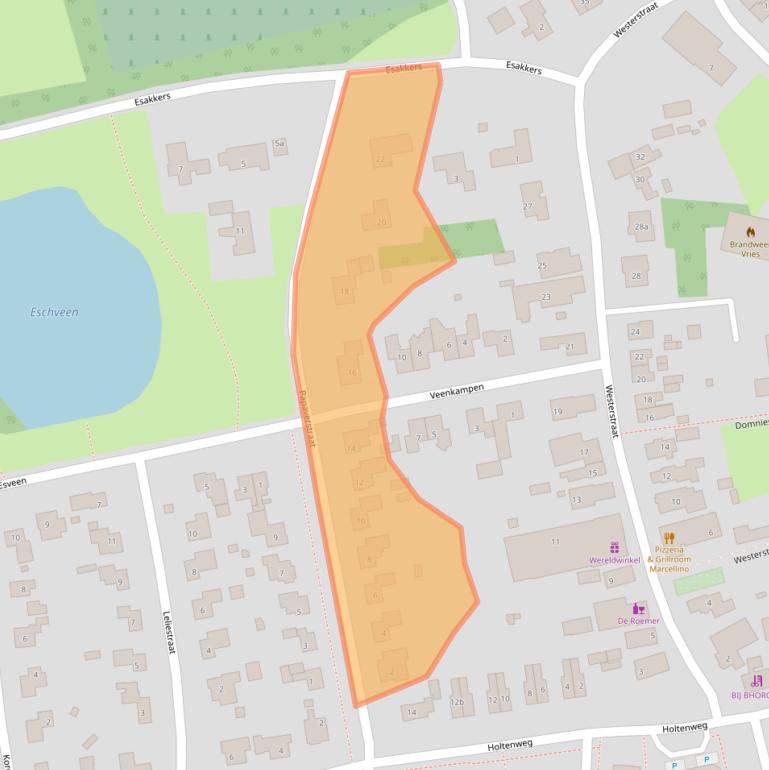 Kaart van postcodegebied 9481CE.