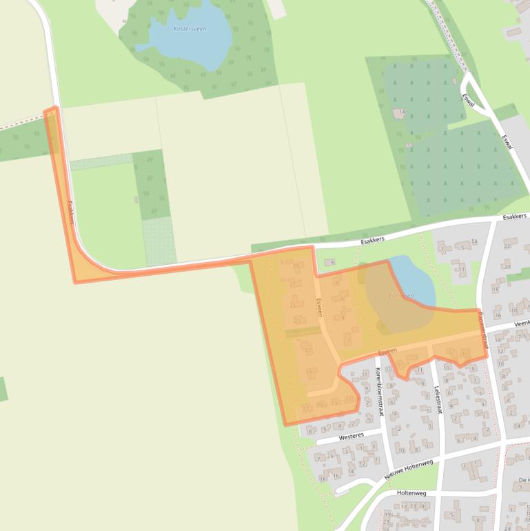 Kaart van postcodegebied 9481CH.