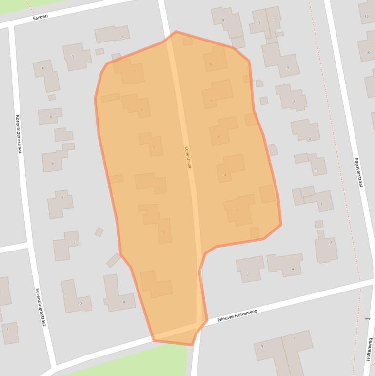 Kaart van postcodegebied 9481CJ.