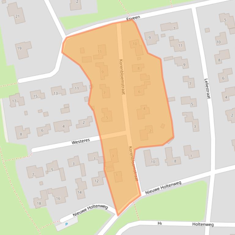 Kaart van postcodegebied 9481CK.