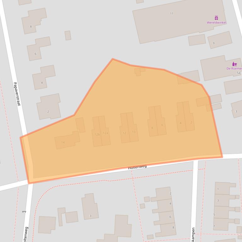 Kaart van postcodegebied 9481CP.