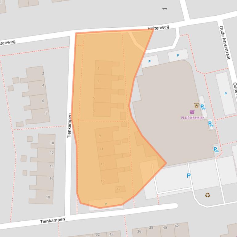 Kaart van postcodegebied 9481CR.