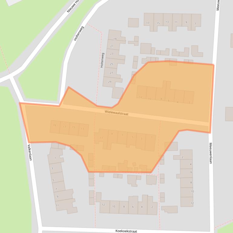 Kaart van postcodegebied 9481EB.