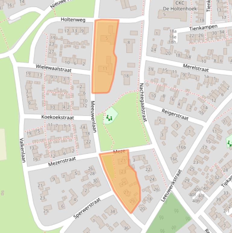 Kaart van postcodegebied 9481EG.