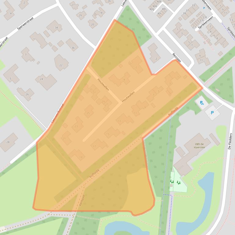 Kaart van postcodegebied 9481ER.