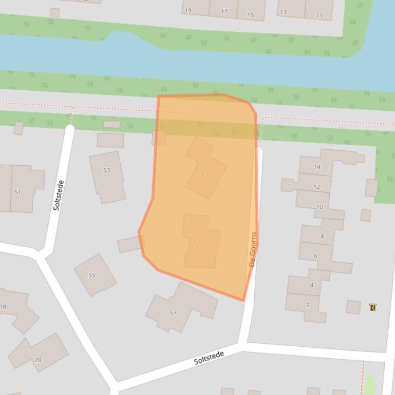 Kaart van postcodegebied 9481HX.