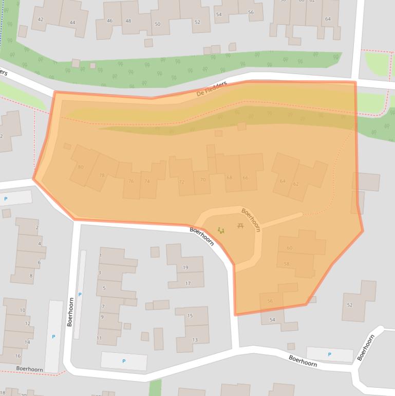 Kaart van postcodegebied 9481HZ.