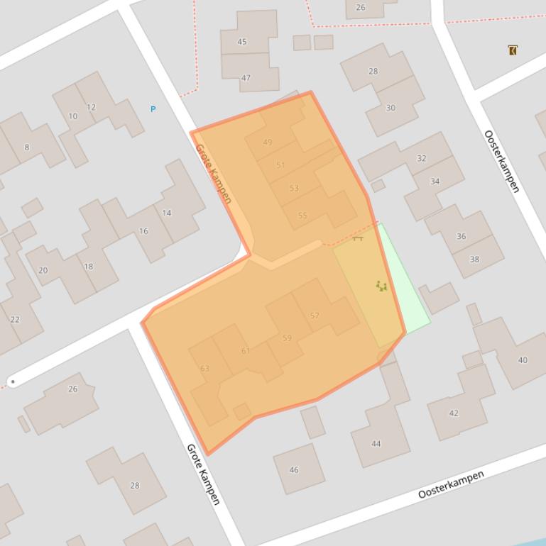 Kaart van postcodegebied 9481JC.