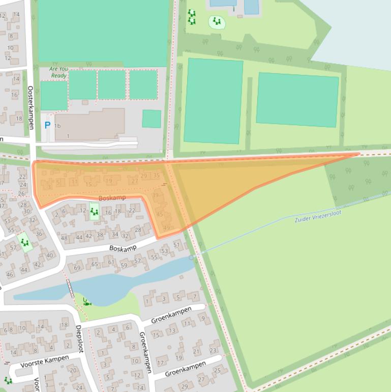 Kaart van postcodegebied 9481JD.