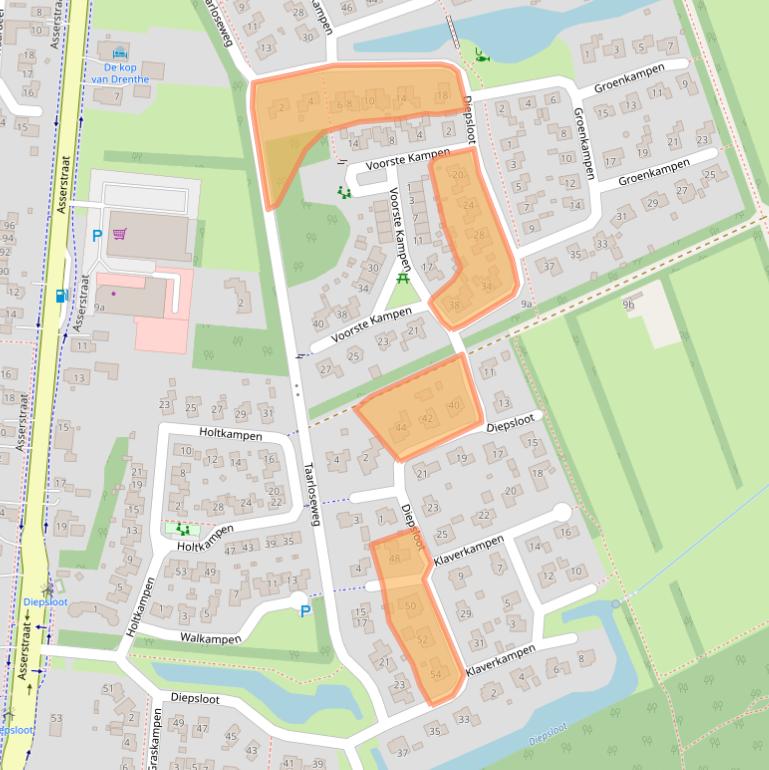 Kaart van postcodegebied 9481JK.