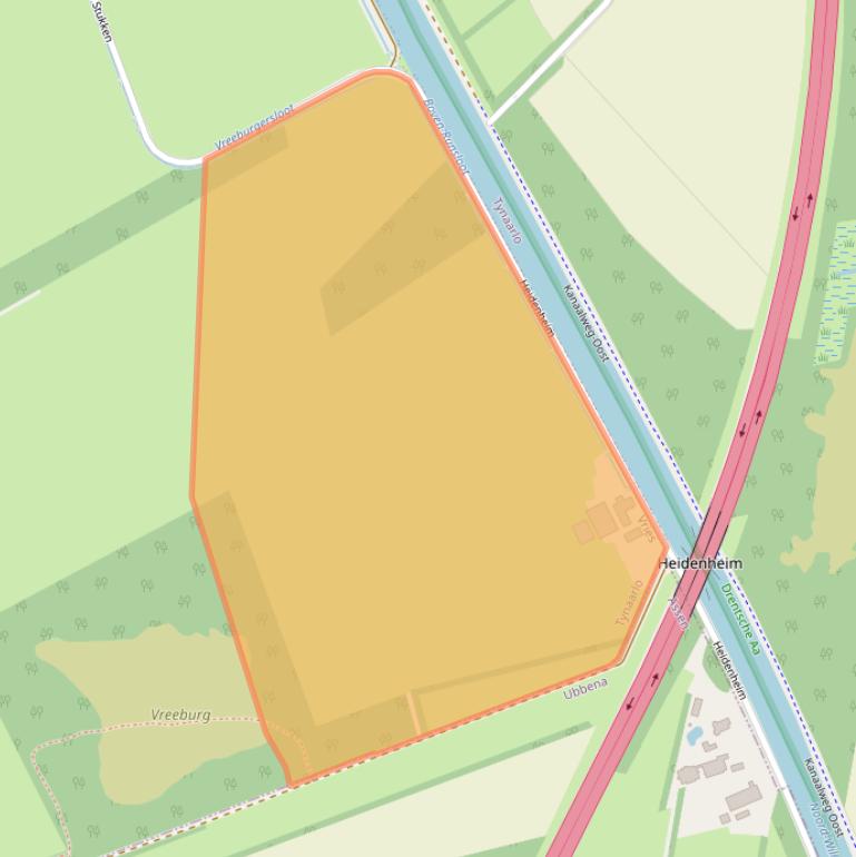 Kaart van postcodegebied 9481TA.