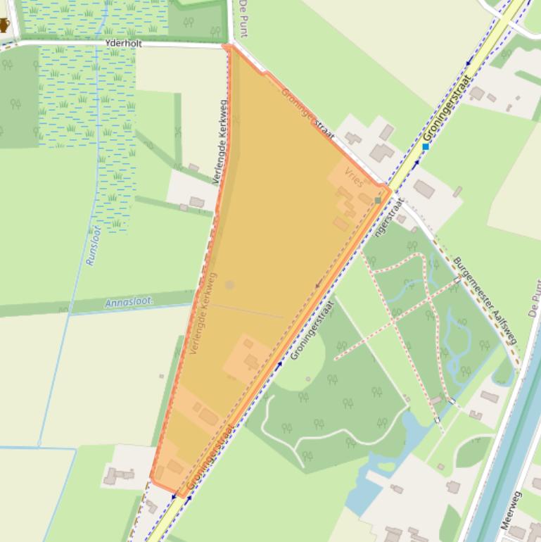 Kaart van postcodegebied 9481TC.