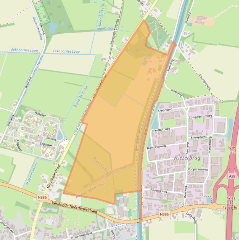 Kaart van postcodegebied 9481TD.