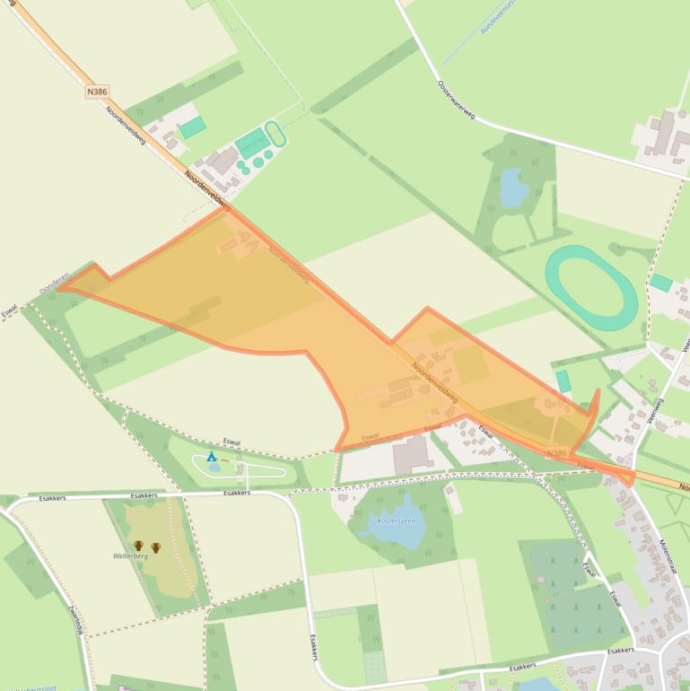 Kaart van postcodegebied 9481TH.