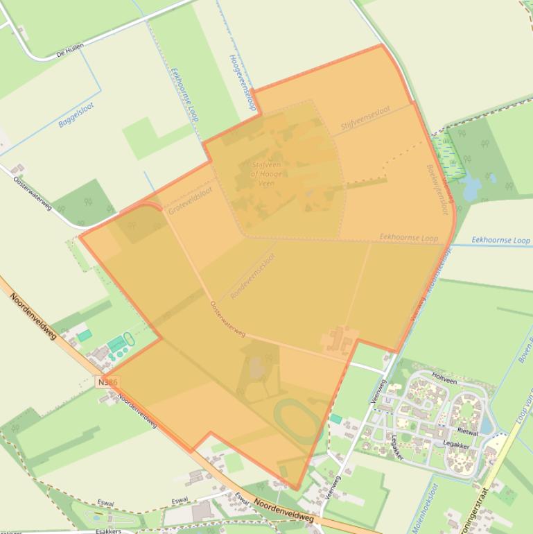 Kaart van postcodegebied 9481TM.