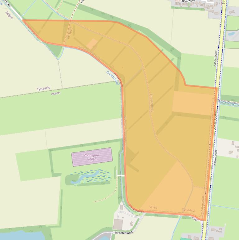 Kaart van postcodegebied 9481TN.