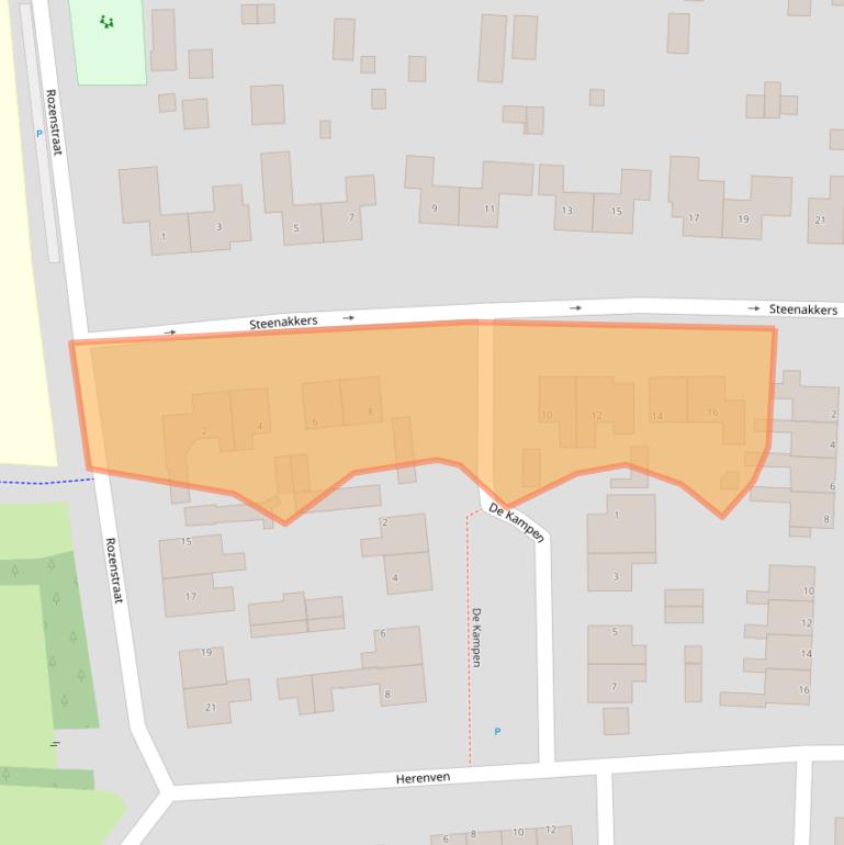 Kaart van postcodegebied 9482RC.