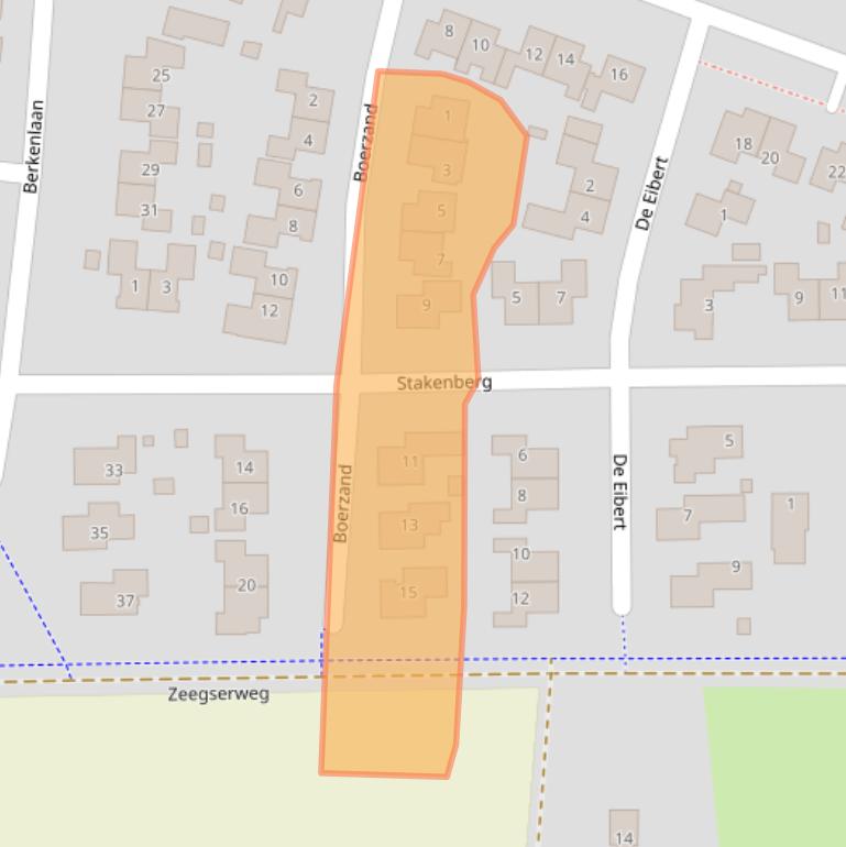 Kaart van postcodegebied 9482RV.