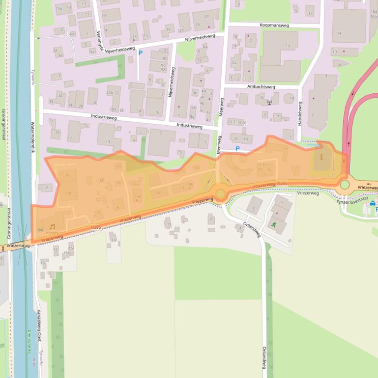 Kaart van postcodegebied 9482TB.