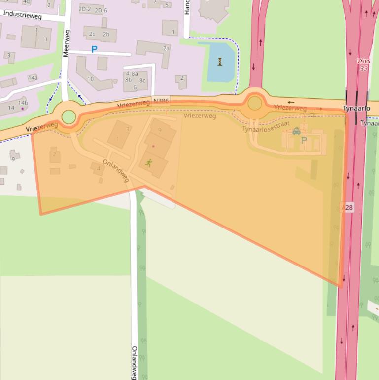 Kaart van postcodegebied 9482TC.