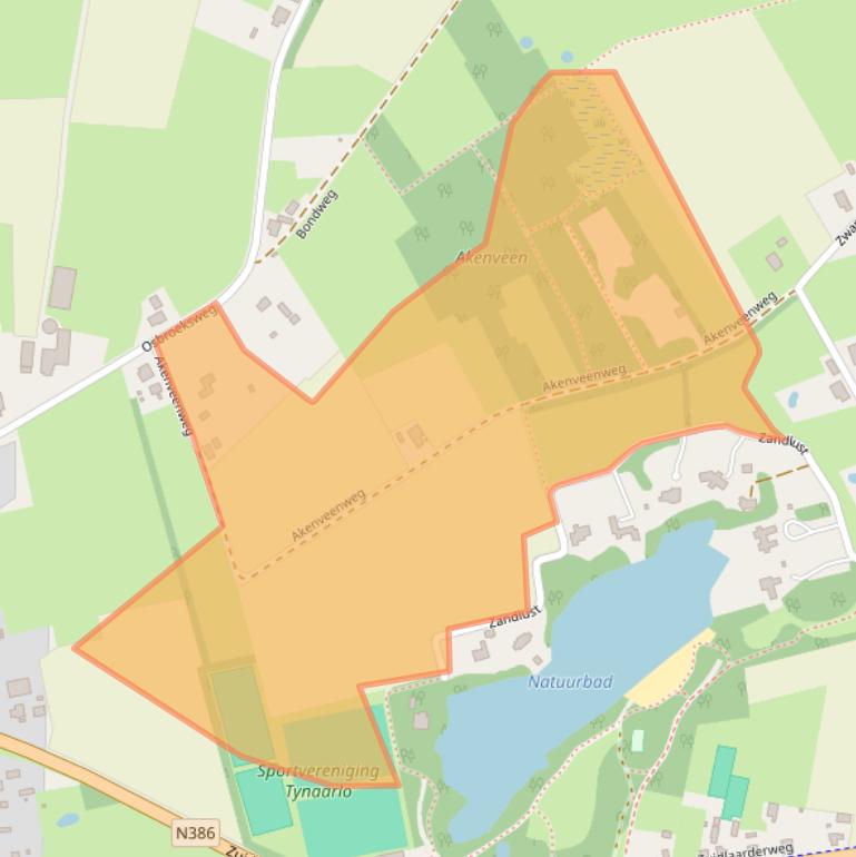 Kaart van postcodegebied 9482TM.