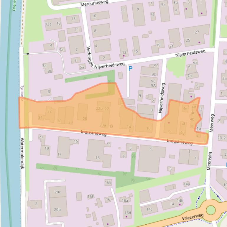 Kaart van postcodegebied 9482TT.