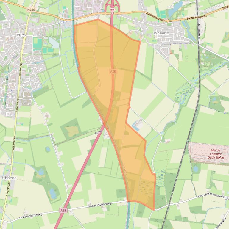 Kaart van postcodegebied 9482VG.