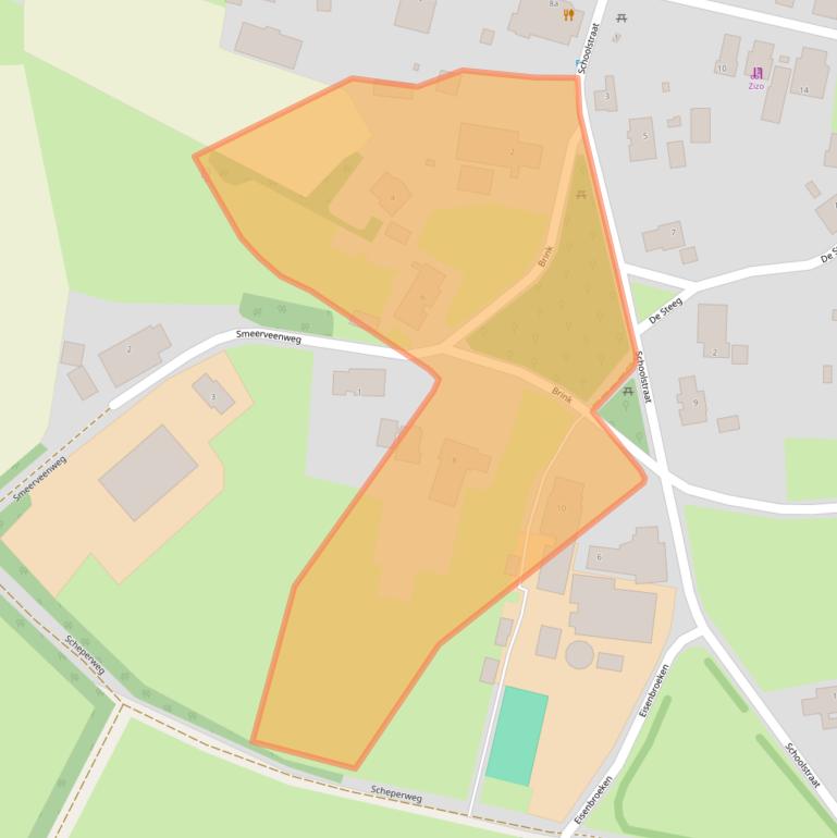 Kaart van postcodegebied 9482VJ.