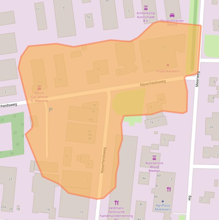Kaart van postcodegebied 9482WB.