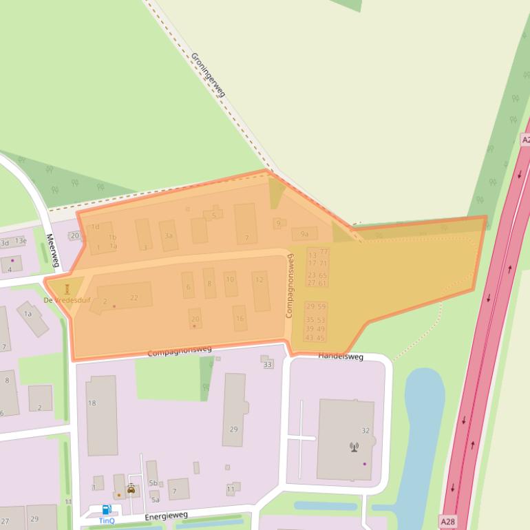 Kaart van postcodegebied 9482WR.