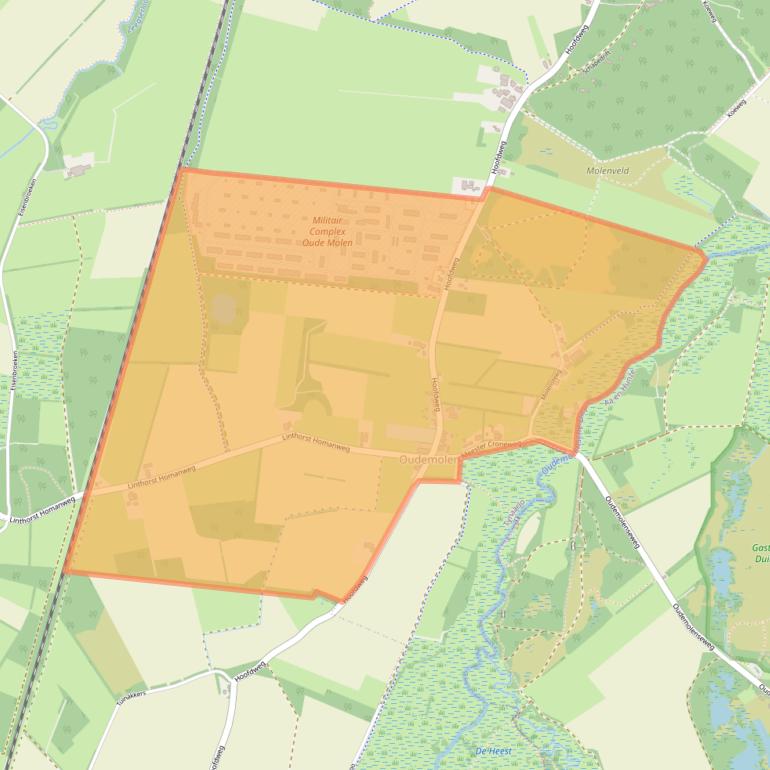 Kaartafbeelding, ingezoomd op postcodegebied 9484.