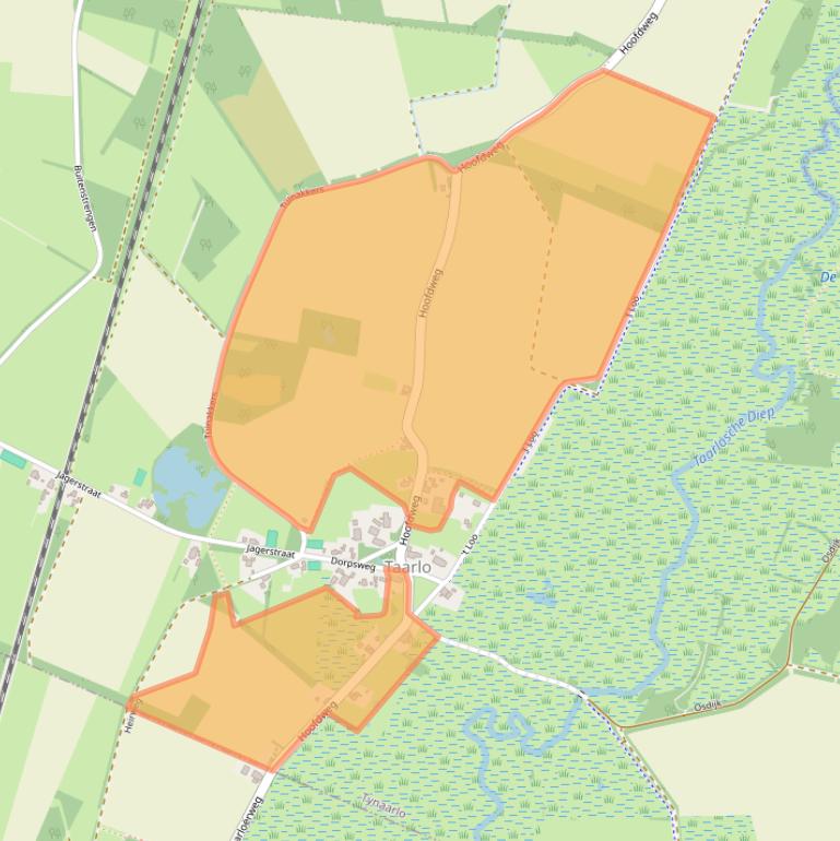 Kaart van postcodegebied 9485TA.