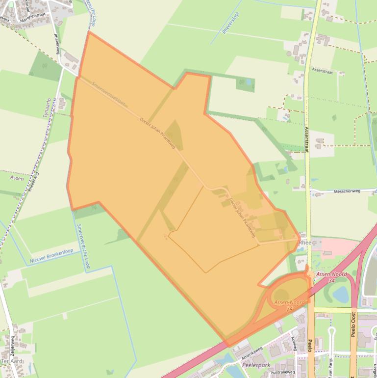 Kaart van postcodegebied 9486TG.