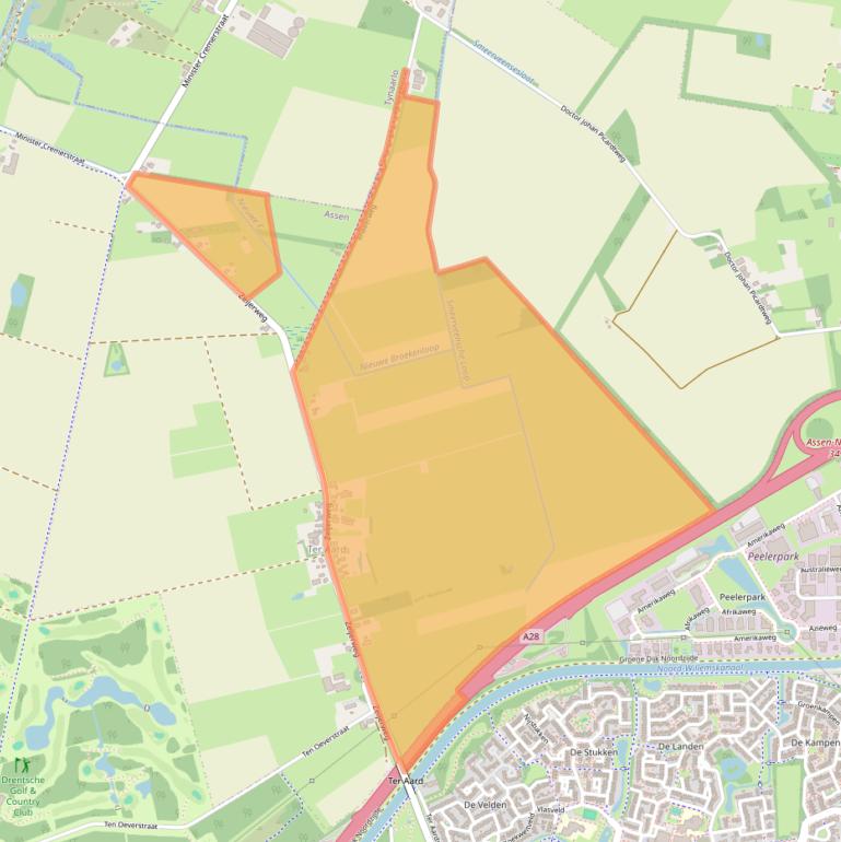 Kaart van postcodegebied 9487TA.