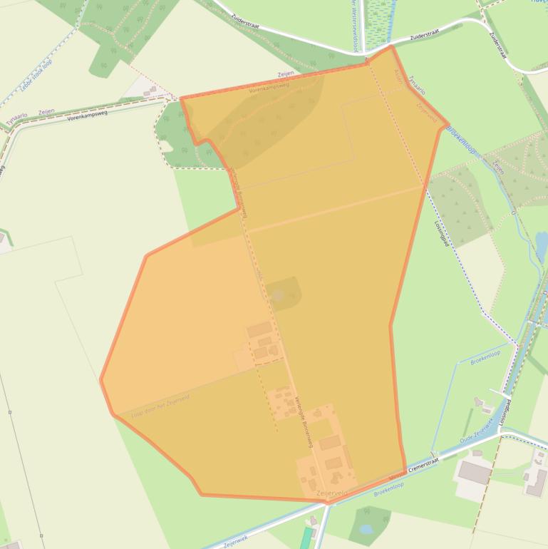 Kaart van postcodegebied 9488TE.