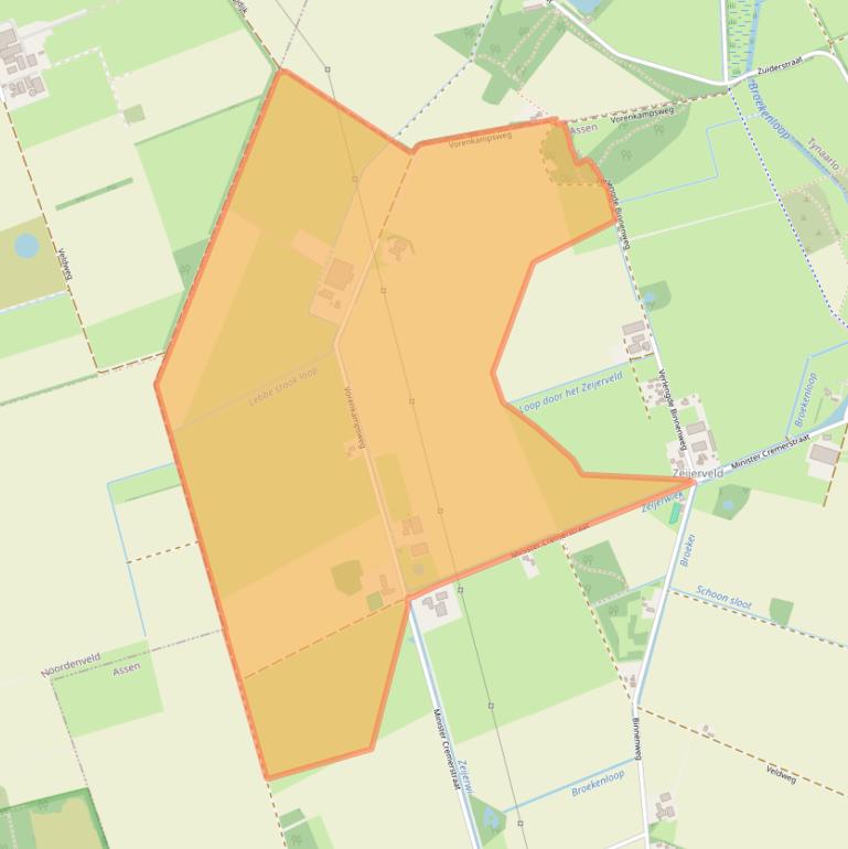 Kaart van postcodegebied 9488TG.