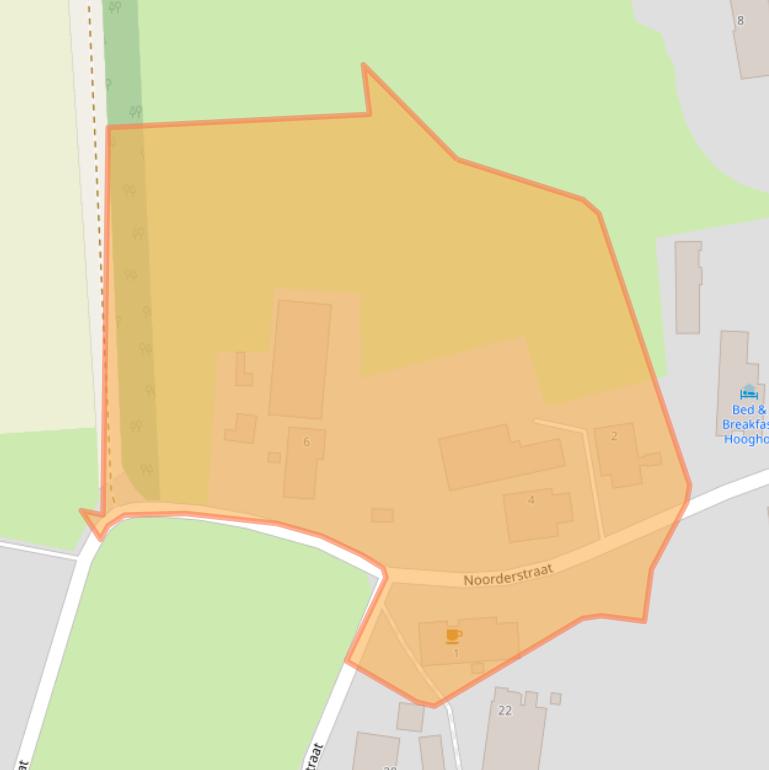 Kaart van postcodegebied 9491AJ.