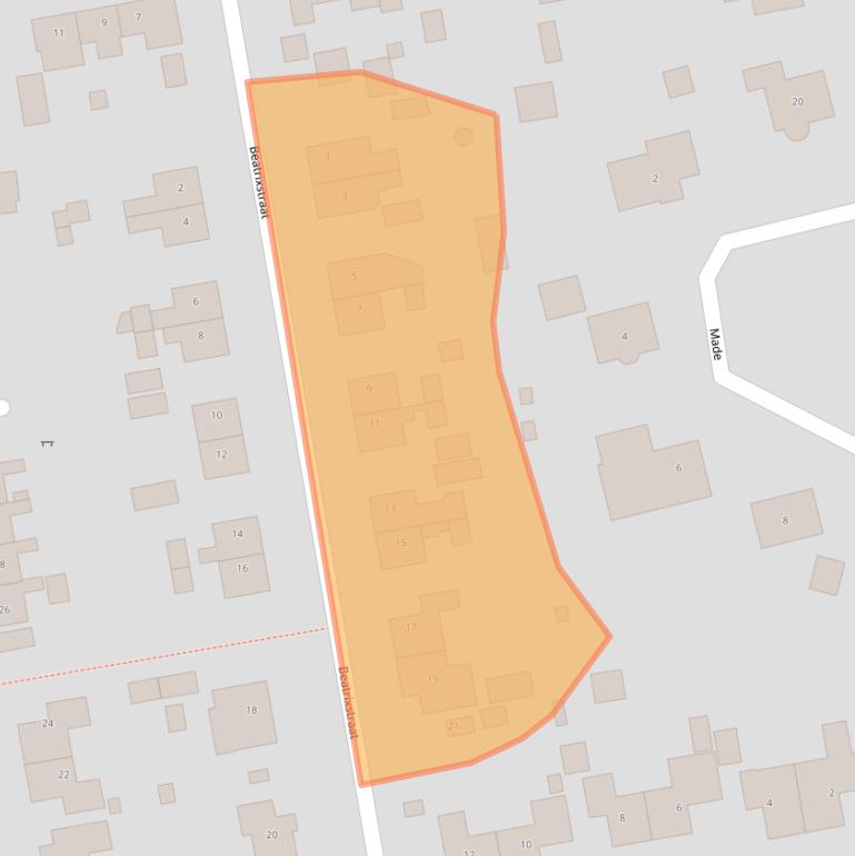 Kaart van postcodegebied 9491BC.