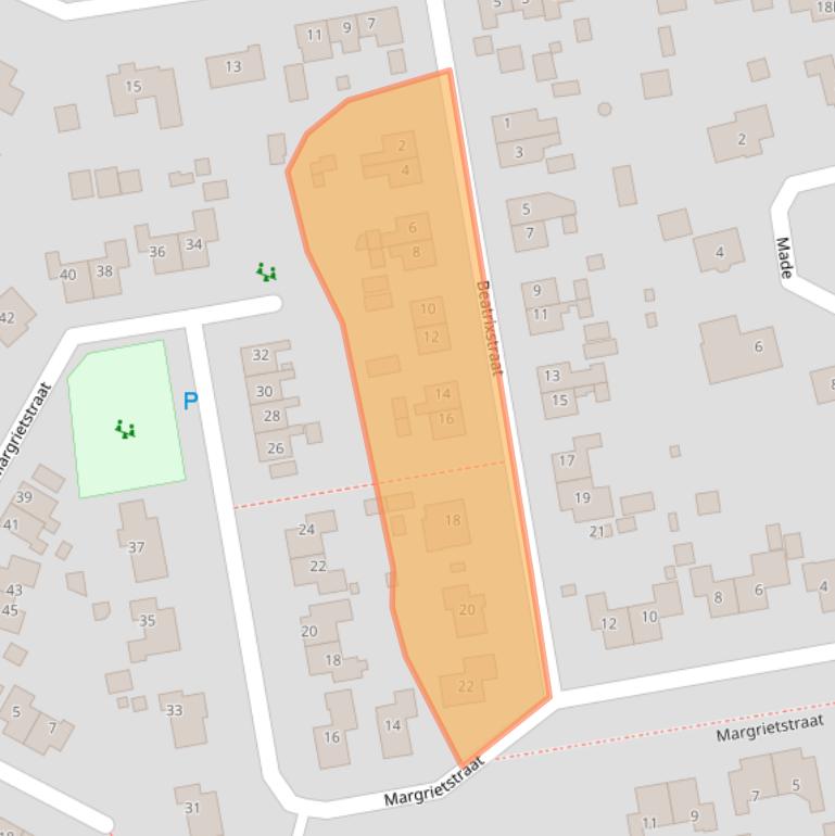 Kaart van postcodegebied 9491BD.