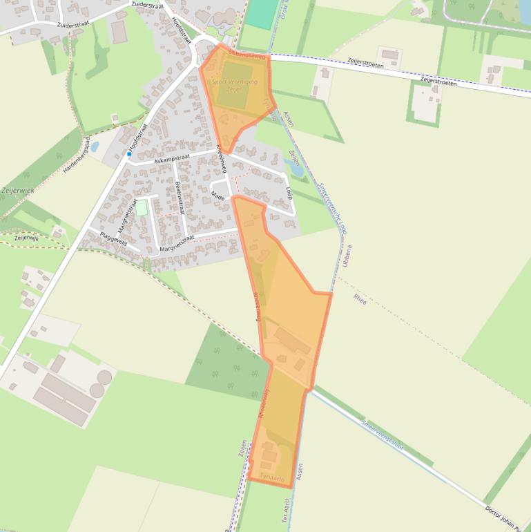 Kaart van postcodegebied 9491BH.