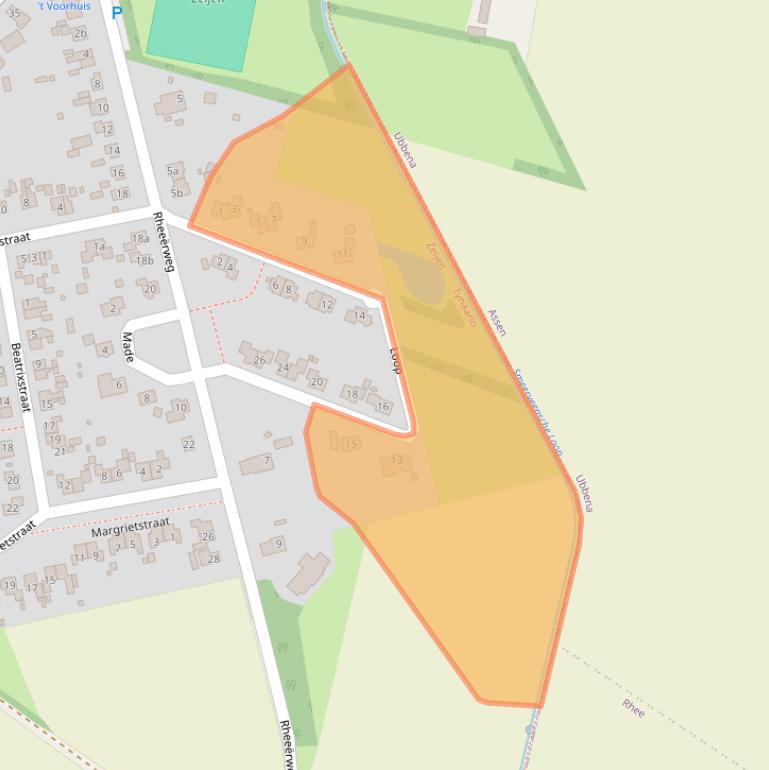Kaart van postcodegebied 9491BN.
