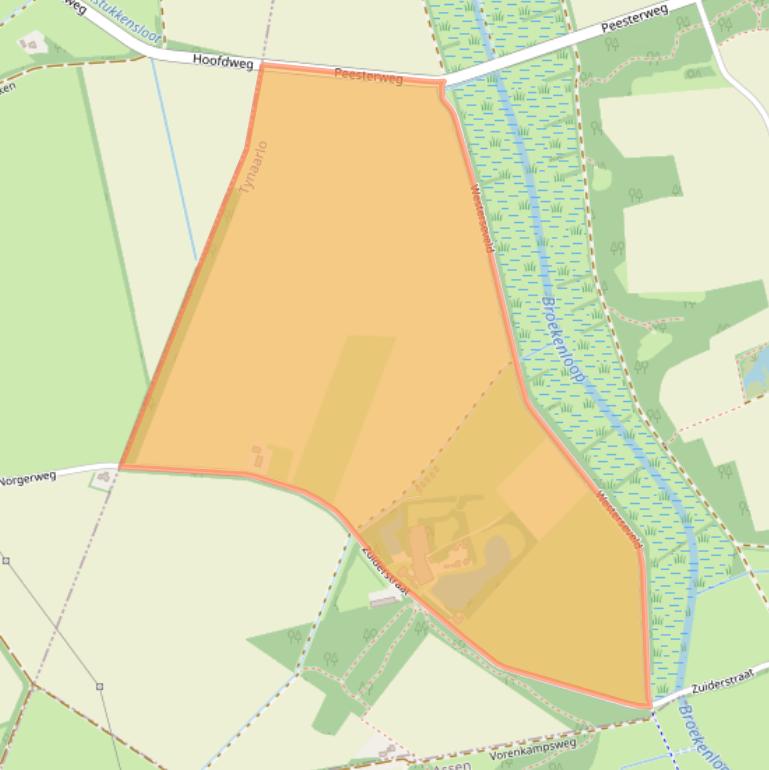 Kaart van postcodegebied 9491TH.