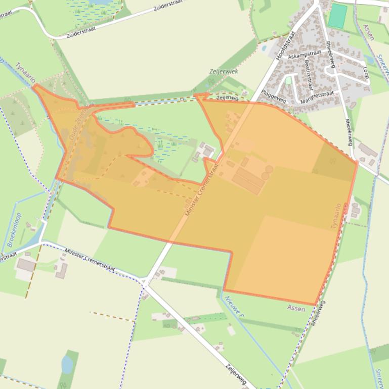 Kaart van postcodegebied 9491TJ.