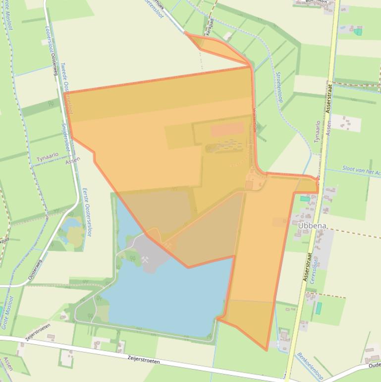 Kaart van postcodegebied 9492TH.