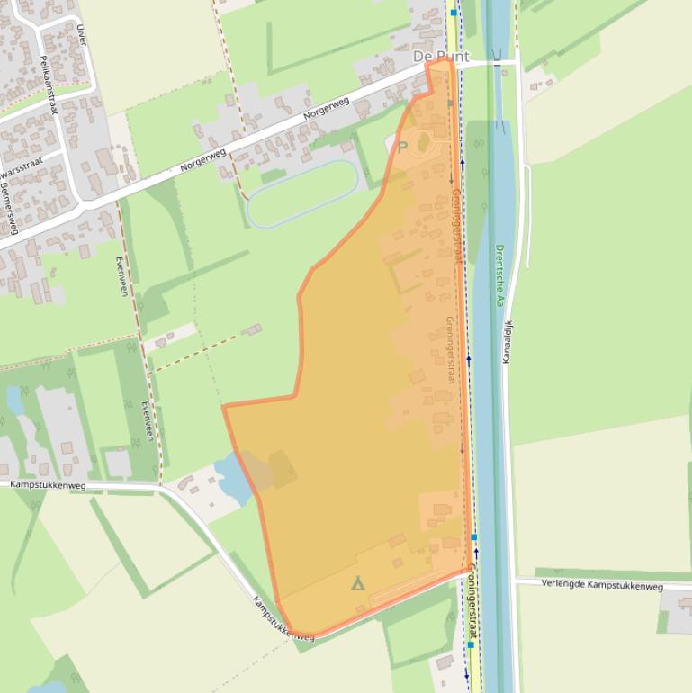 Kaart van postcodegebied 9493PA.