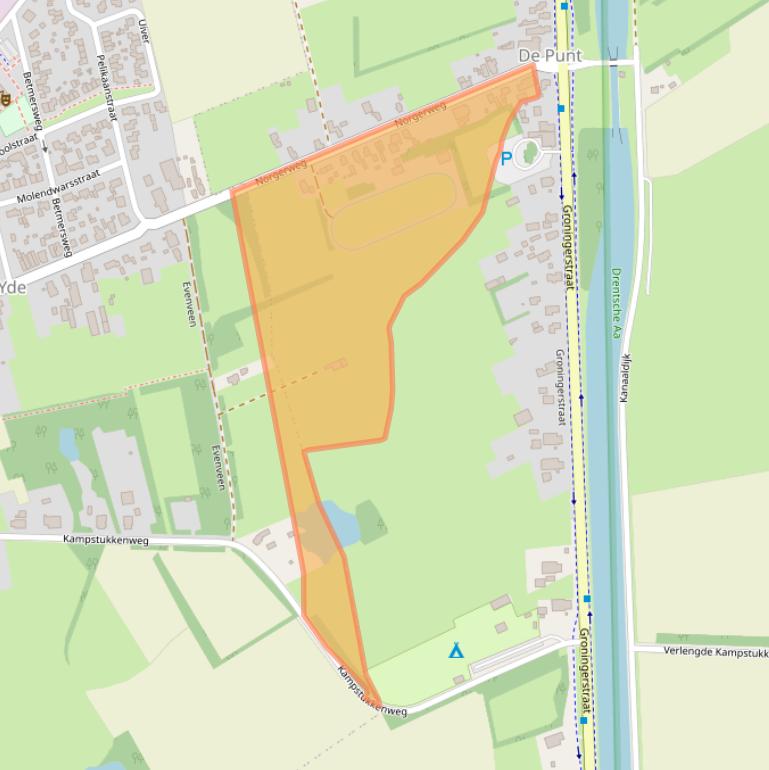 Kaart van postcodegebied 9493PC.