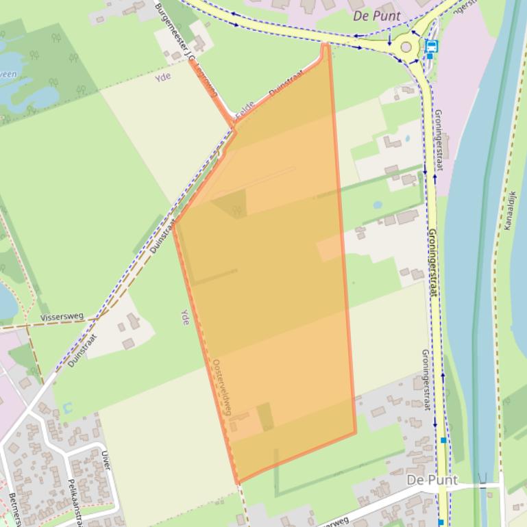 Kaart van postcodegebied 9493PE.