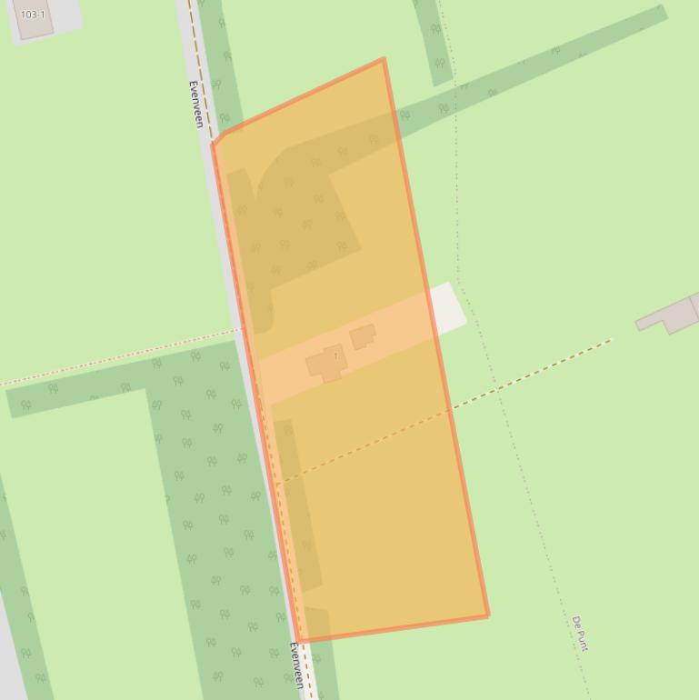 Kaart van postcodegebied 9494PE.