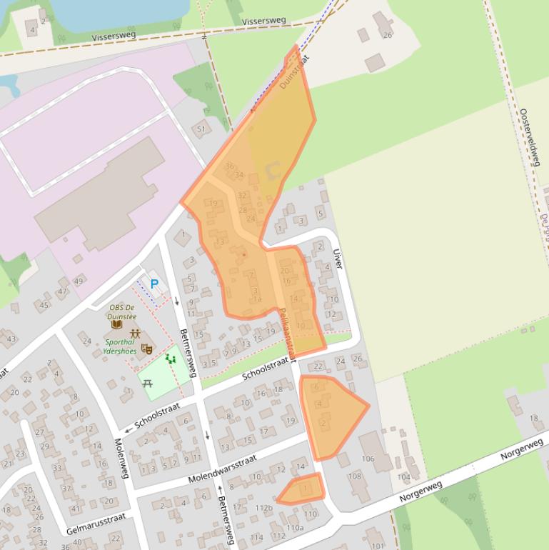 Kaart van postcodegebied 9494RA.